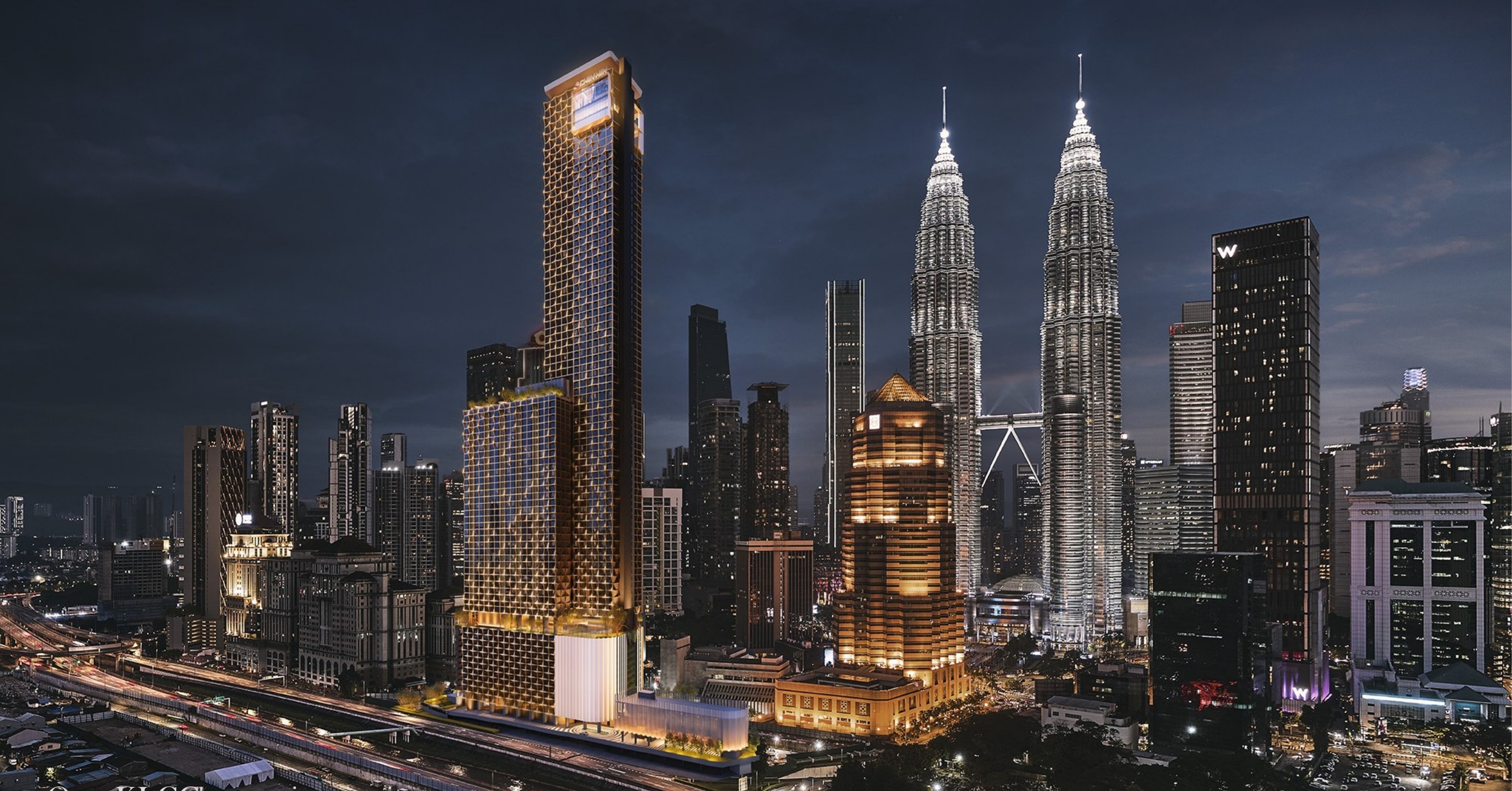 Divine KLCC Night Exterior with Petronas Twin Towers